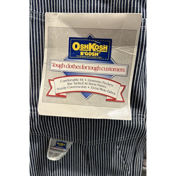 Mens Vtg OSH KOSH B’GOSH Vestbak Railroad Stripe Union Made Overalls 46x29 * - Picture 6 of 9